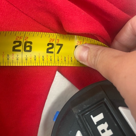 Quacker Factory Red Rhinestone Half Sleeve Tunic Top Women’s Plus Size 1X - Picture 7 of 8